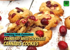 Cranberry White Chocolate Cannabis Cookies, marijuana, weed, pot, cooking with cannabis