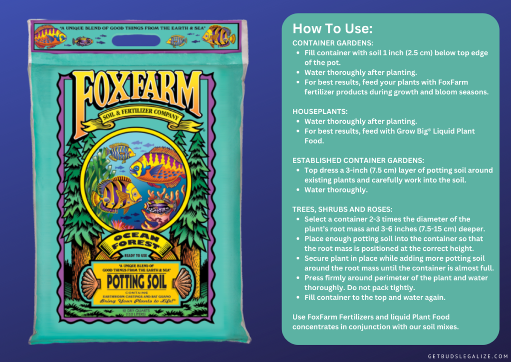10 Best Recommended Potting Soil for Cannabis Growing, FoxFarm Ocean Forest Potting Soil
