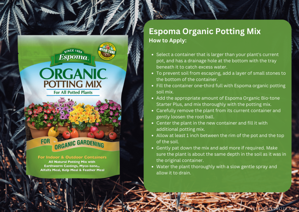 Espoma Organic Potting Mix, Organic Compost Soil, cannabis, marijuana, weed, pot, soil pot mix
