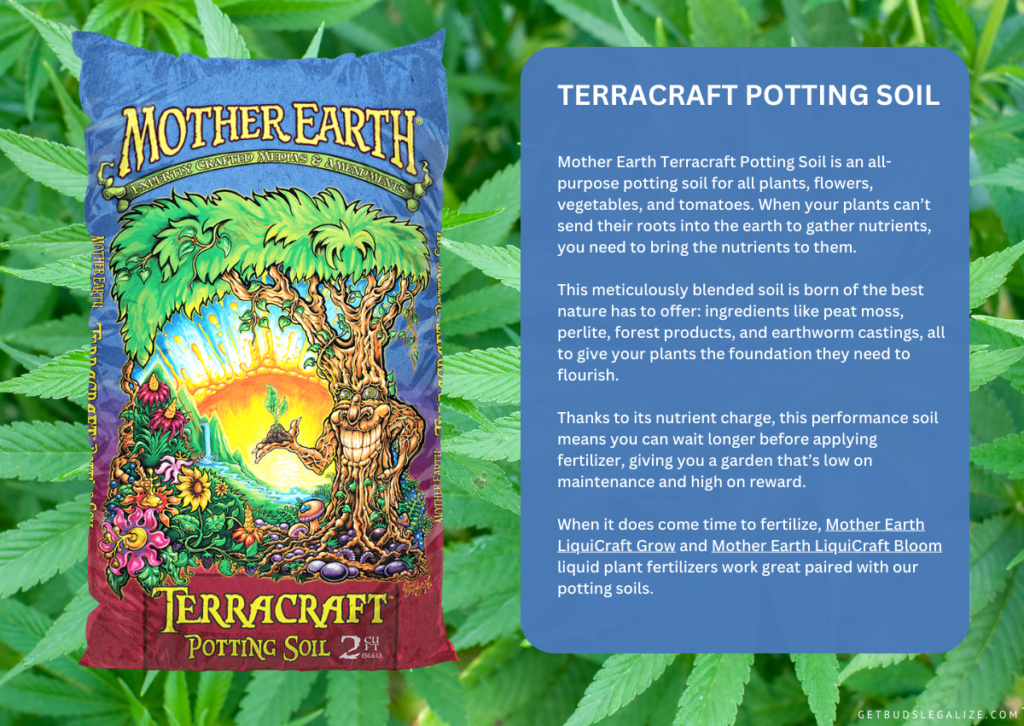 Mother Earth Terracraft, Organic Compost Soil, cannabis, marijuana, weed, pot, soil pot mix