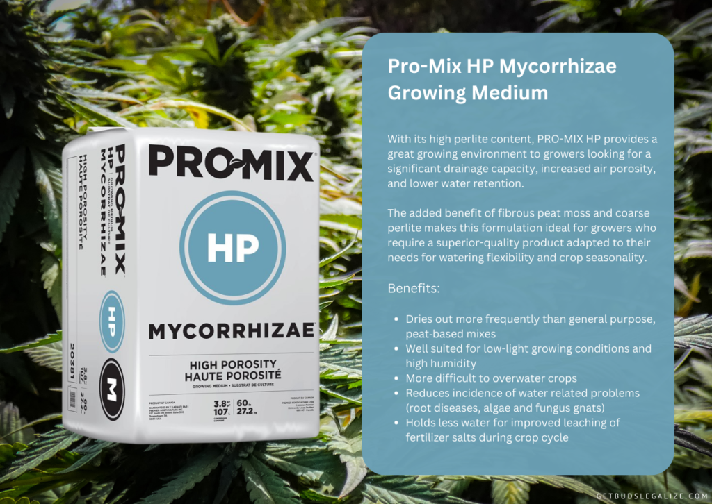 Pro-Mix HP Mycorrhizae Growing Medium, Organic Compost Soil, cannabis, marijuana, weed, pot, soil pot mix