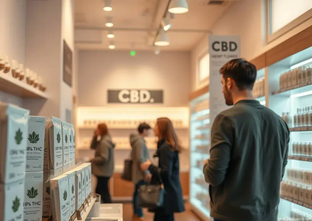 Germany Reclassifies Zero-THC Hemp Flowers as Tobacco 8 Legal retail display of Zero-THC hemp flowers in Germany with official tax stamps
