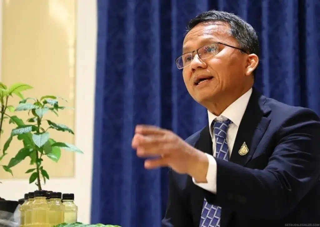 Thailand Recriminalizes Cannabis: Farmers Devastated, 18,000 Shops at Risk 11 Minister of Public Health Somsak Thepsuthin speaking at a press conference on Thailand’s cannabis policy reversal.